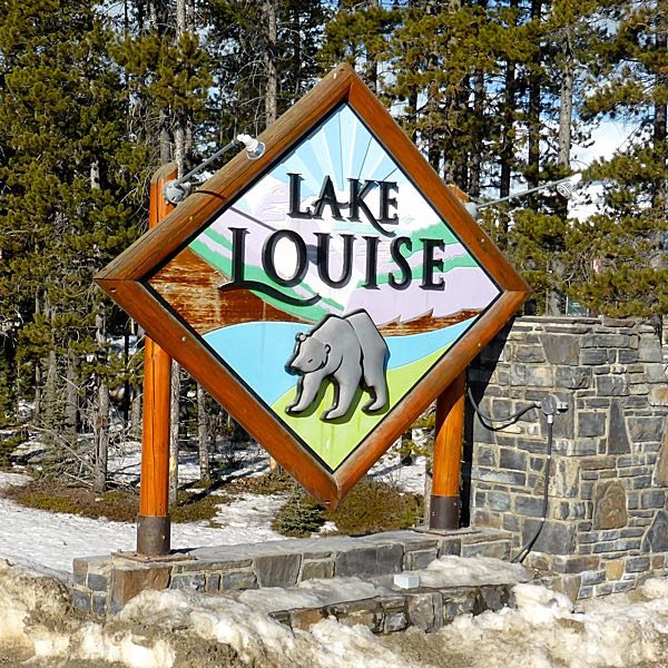Ortsschild Lake Louise