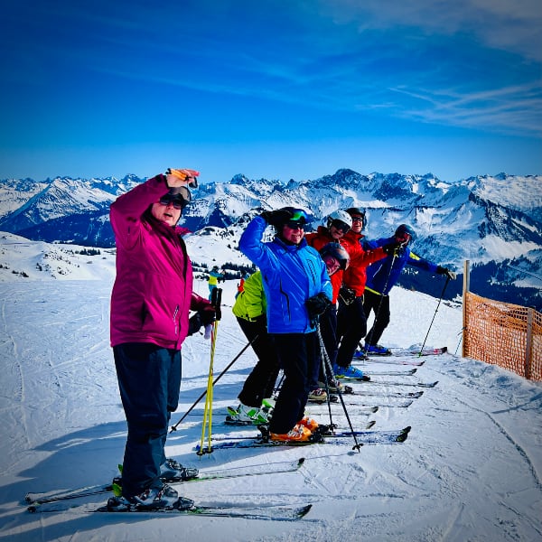 Skiing in Mellau